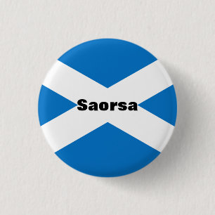 Saorsa Gaelic Freedom Scotland Pinback Button