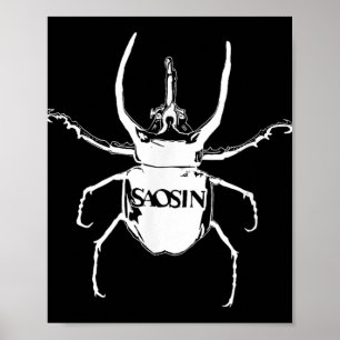 Saosin Vintage Dung Beetle Mens Womens St Patrick  Poster