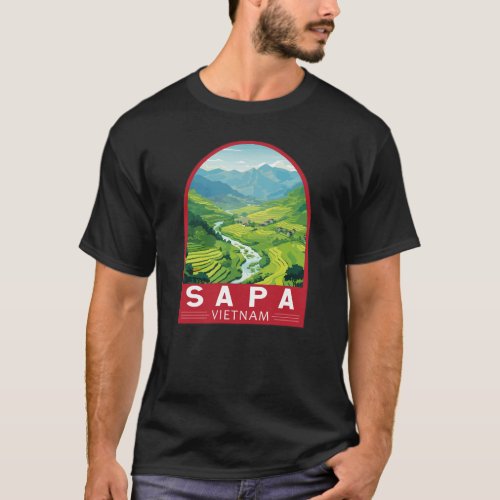 Sapa Vietnam Travel Art Vintage T_Shirt