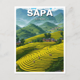 Sapa Vietnam Travel Postcard