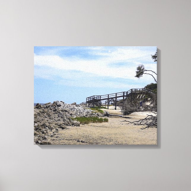Sapelo Island Beach Canvas Print (Front)