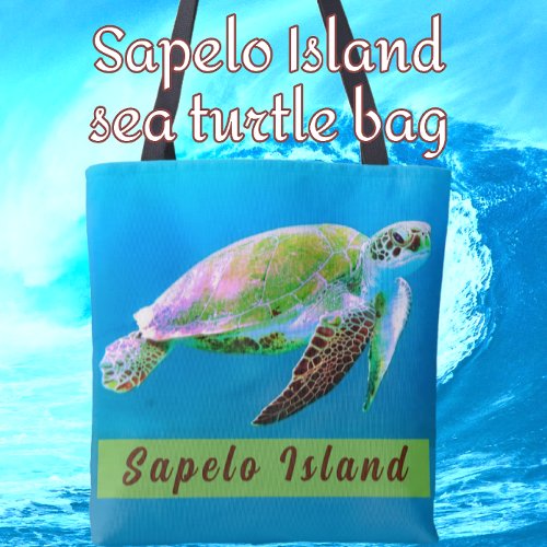 Sapelo Island Georgia Majestic Sea Turtle Tote Bag