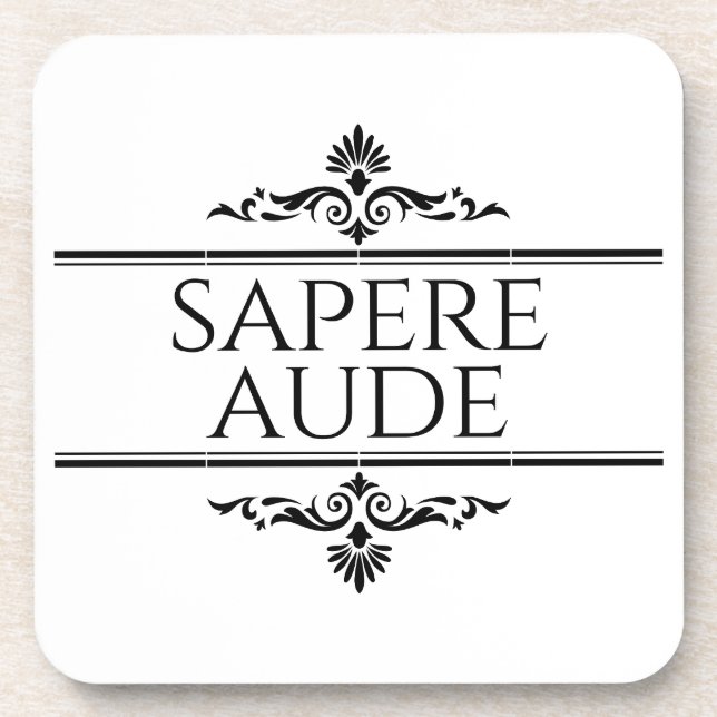 Sapere Aude Beverage Coaster (Front)