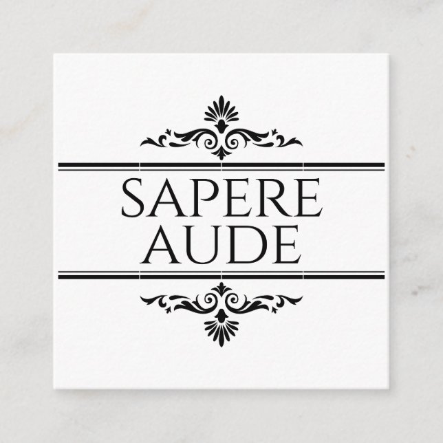 Sapere Aude Enclosure Card (Front)
