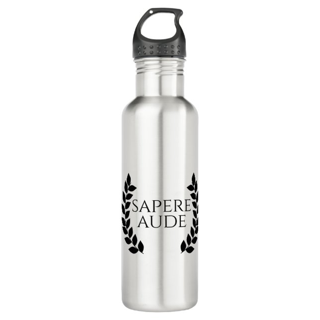 Sapere Aude Stainless Steel Water Bottle (Front)