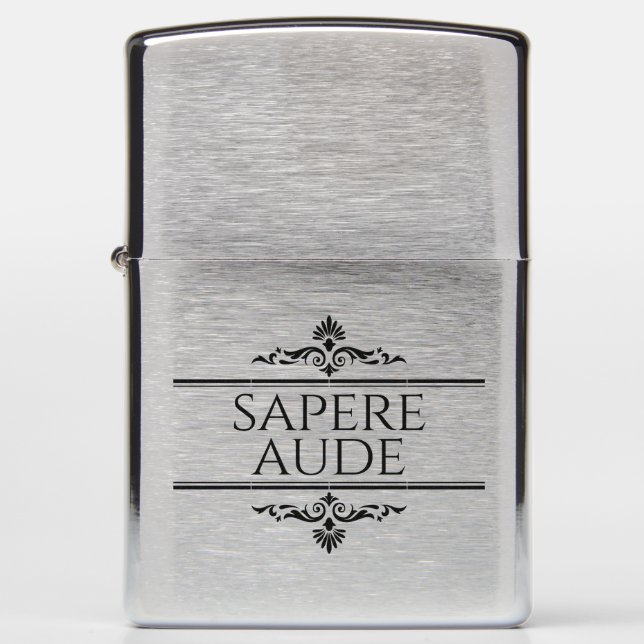 Sapere Aude Zippo Lighter (Front)