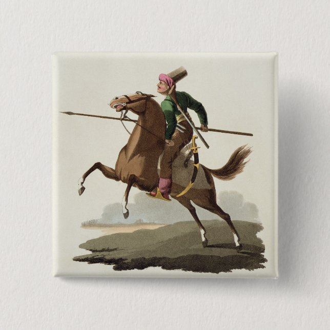 Saphir, from 'Costumes of the Various Nations', Vo Pinback Button (Front)