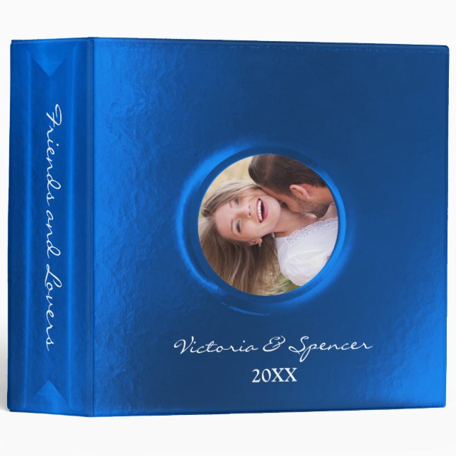 Saphlyte Insert Your Own Photo Custom Text 3 Ring Binder (Front/Spine)