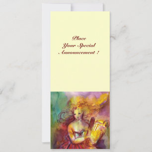 SAPHO , bright red yellow green Invitation