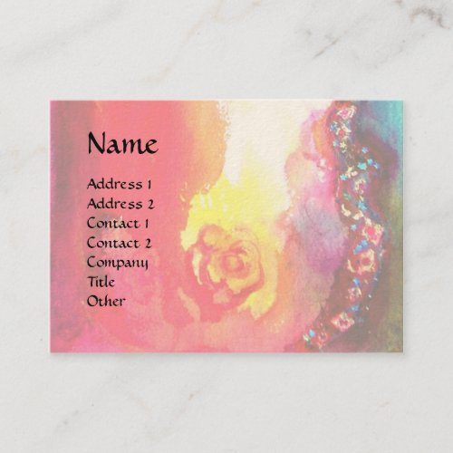 SAPHO  MUSIC AND POETRY bright red yellow green Business Card