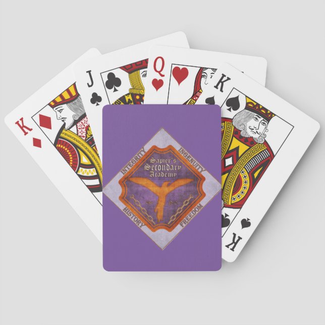 Sapier's Secondary Academy Playing Cards (Back)