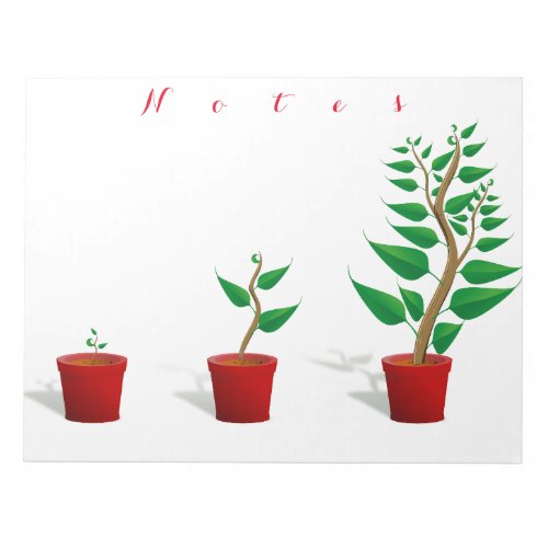 Sapling Plant Growing Seeding Notepad