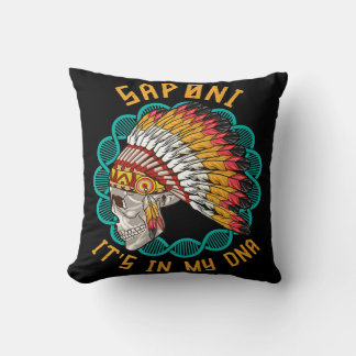 Saponi Heritage Native American Race Saponi Tribe Throw Pillow