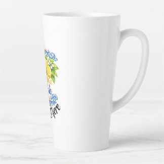 Sapore di Sole Mediterranean Lemon Watercolor Art Latte Mug