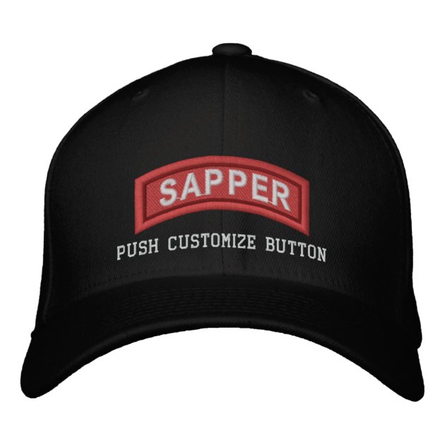 Sapper tab embroidered baseball cap 