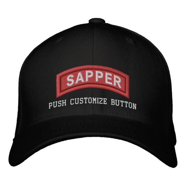 Sapper tab embroidered baseball cap (Front)