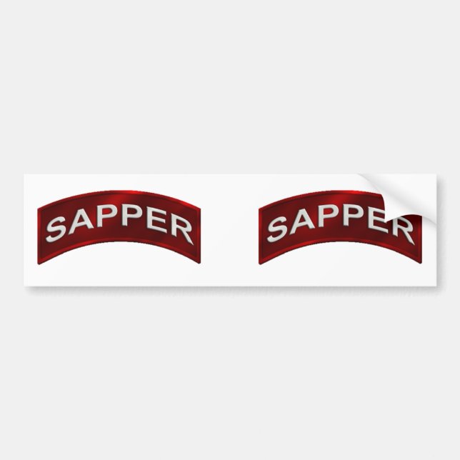 Sapper Tab set Bumper Sticker (Front)