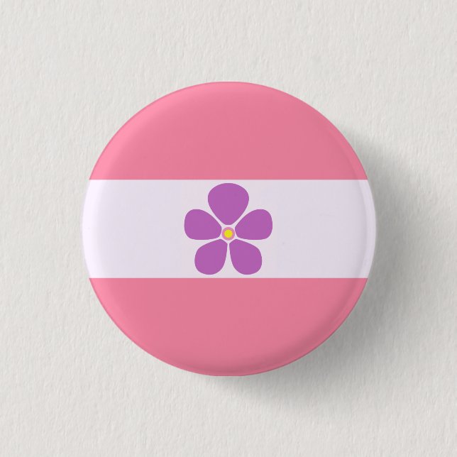 Sapphic Pride Flag Badge Button (Front)