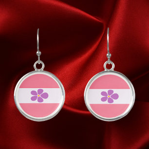 Sapphic Pride Flag - Colorful Sapphic Flag Earrings