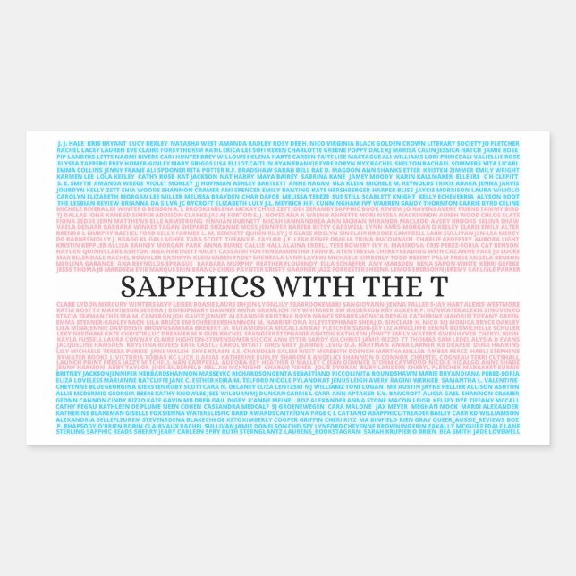 Sapphics with the T 3.0 Sticker - 4 pack (Front)