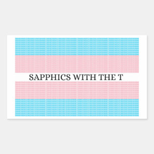 Sapphics with the T 4.0 Sticker - 4 pack