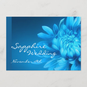 Sapphire 45th blue wedding party invite