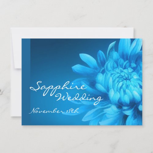 Sapphire 45th blue wedding party invite