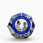 Sapphire 45th PHOTO Wedding Anniversary Gem Acrylic Award<br><div class="desc">Stylish Sapphire 45th wedding anniversary gift for parents,  family or friends featuring a blue gem type background,  blue sapphire crystal image graphic and template fields for text and a photo of the happy couple. ____________________________________________________________________________ For assistance,  custom design or matching items contact Designer LeahG via the contact tab below.</div>