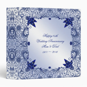 Sapphire 45th Wedding Anniversary 1.5" Binder