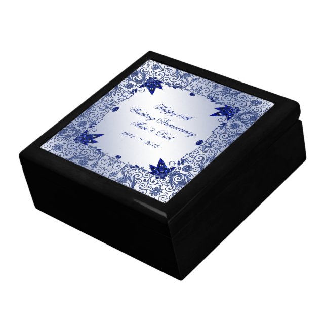 Sapphire 45th Wedding Anniversary Gift Box (Side)