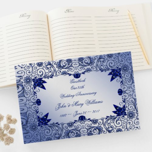 Sapphire 45th Wedding Anniversary Guestbook