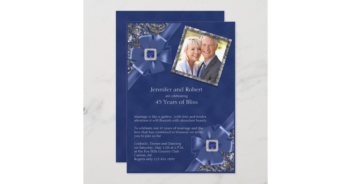 Flourish 60th Diamond Wedding Anniversary Invite, Zazzle in 2023