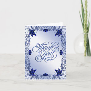 Sapphire 45th Wedding Anniversary Thank You Card