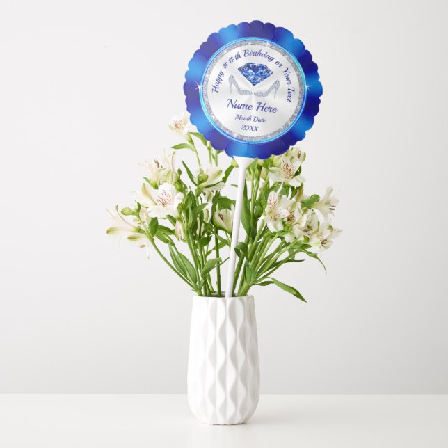 Sapphire and High Heels Themed Party Ideas,  Balloon (Vase)