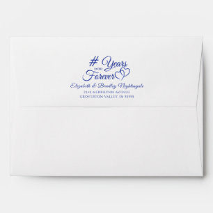 Sapphire Anniversary Hearts YEARS INTO FOREVER Envelope