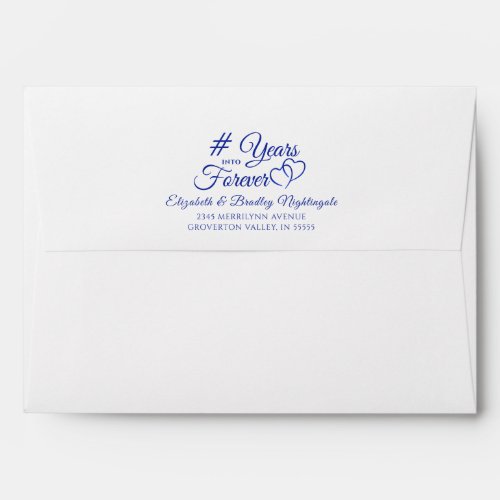Sapphire Anniversary Hearts YEARS INTO FOREVER Envelope