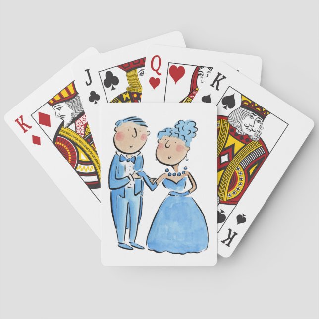 Sapphire Anniversary Poker Cards (Back)