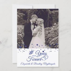 Sapphire Anniversary YEARS INTO FOREVER Photo Invitation