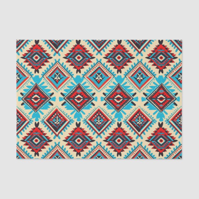 Sapphire Aztec Dreams Decoupage Paper (Front)