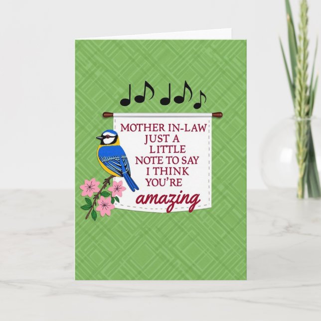 Sapphire Bird Amazing Mothers Day Card (Front)