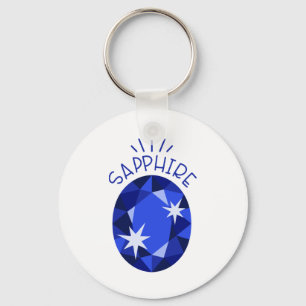 Sapphire Birthstone Keychain