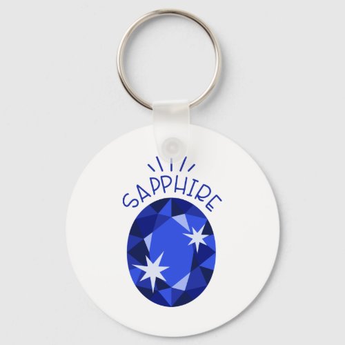 Sapphire Birthstone Keychain