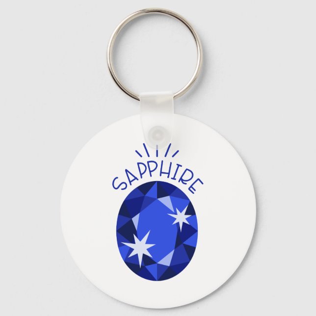 Sapphire Birthstone Keychain (Front)