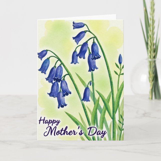 Sapphire Blooms Mothers Day Card (Front)