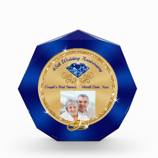 Sapphire Anniversary Gifts
 Sapphire Blue 45th Anniversary Gifts for Parents