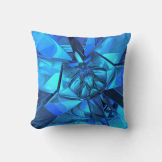 Sapphire Blue Abstract Pillow