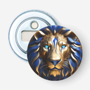 Sapphire Blue And Gold Lion, Bottle Opener