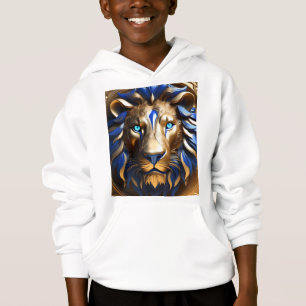 Sapphire Blue And Gold Lion, Hoodie