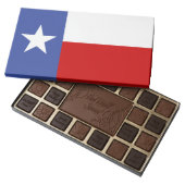 Sapphire Blue and Red Texas Flag Assorted Chocolates (Opened)