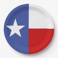 Sapphire Blue and Red Texas Flag